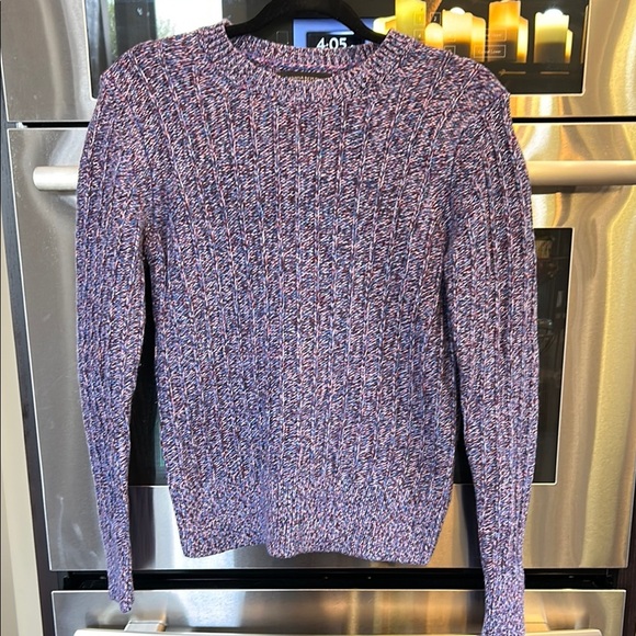 Banana Republic Blue Ribbed Crewneck Sweater - Picture 2 of 3